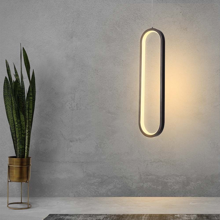 LED luster na sajli LED/13W/230V 4000K crno