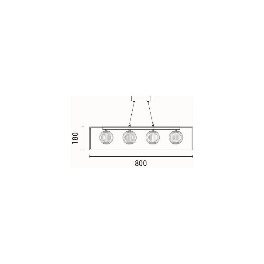 LED luster na sajli LED/14W/230V 3000K