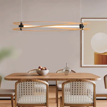 LED luster na sajli LED/15W/230V 3000K braon