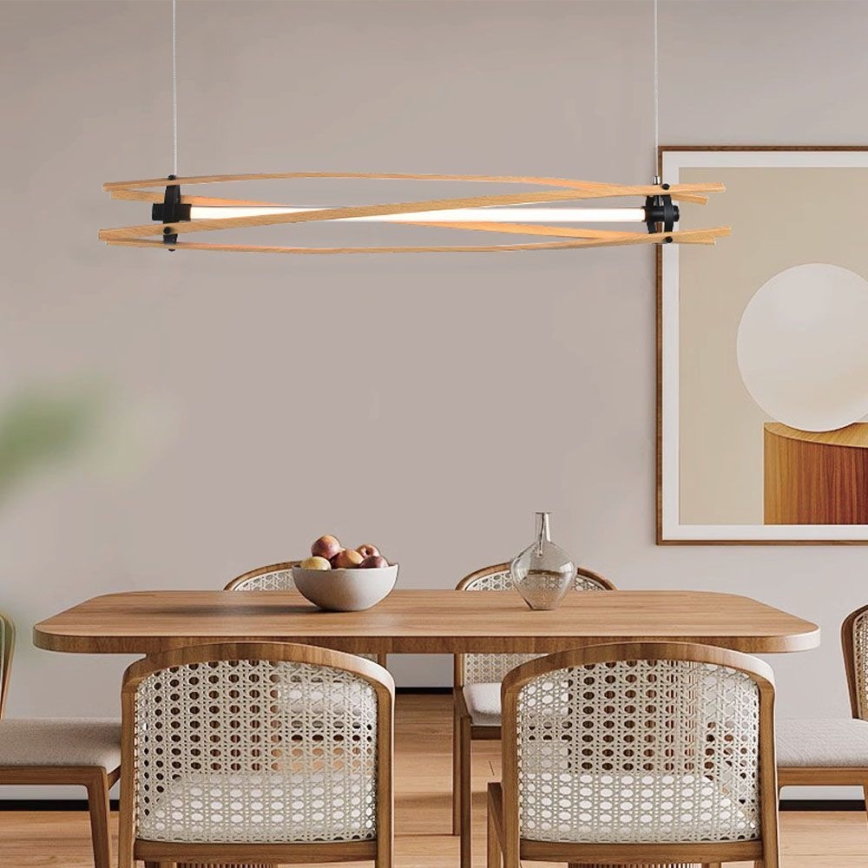 LED luster na sajli LED/15W/230V 3000K braon