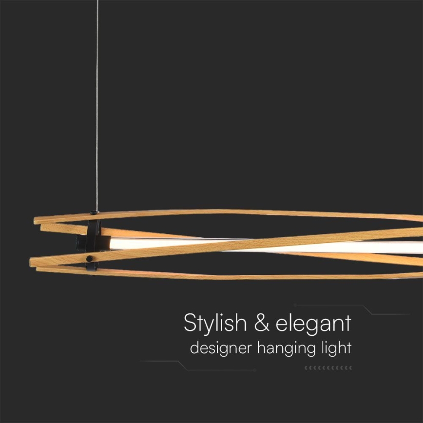 LED luster na sajli LED/15W/230V 3000K braon