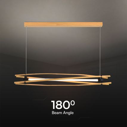 LED luster na sajli LED/15W/230V 3000K braon