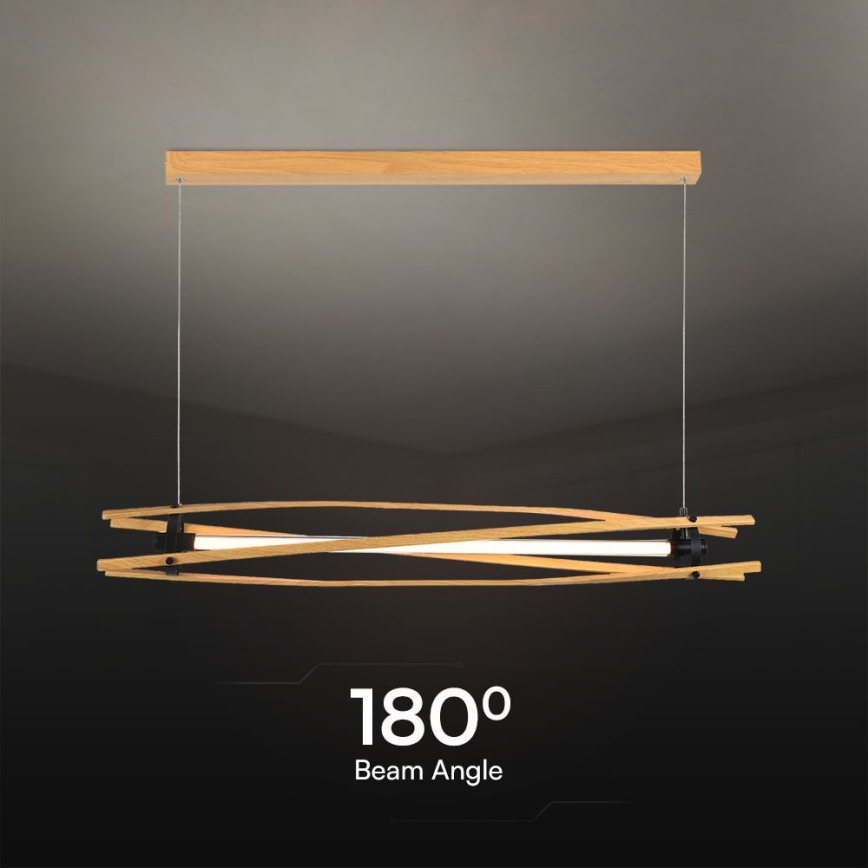 LED luster na sajli LED/15W/230V 3000K braon