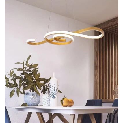LED luster na sajli LED/18W/230V 3000K zlatna