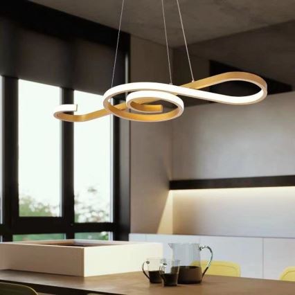 LED luster na sajli LED/18W/230V 3000K zlatna