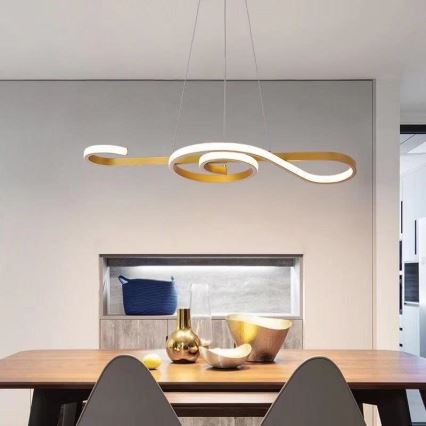 LED luster na sajli LED/18W/230V 3000K zlatna