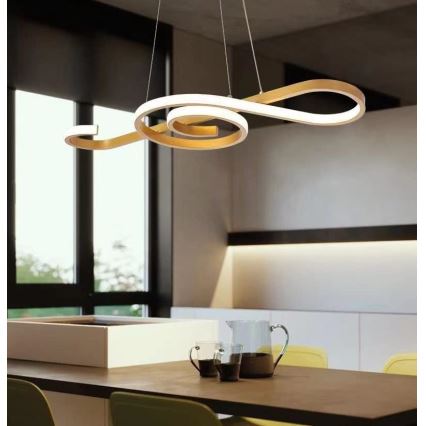 LED luster na sajli LED/18W/230V 3000K zlatna