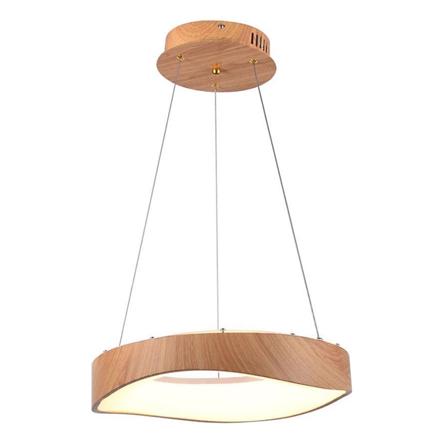 LED luster na sajli LED/18W/230V 3000K ø 40 cm braon