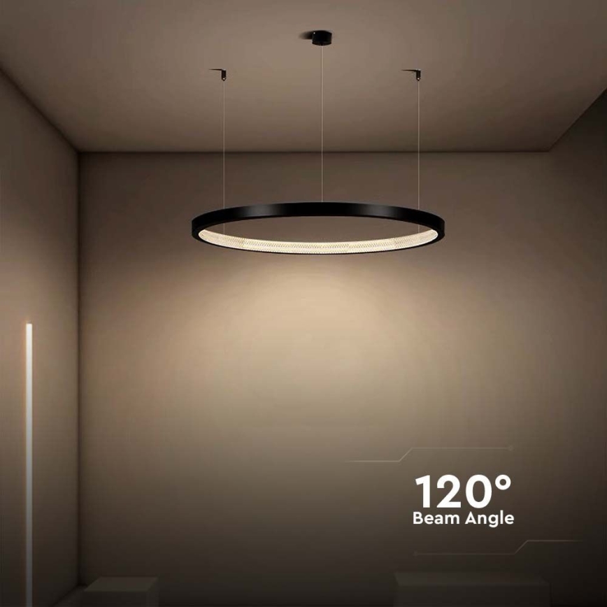 LED luster na sajli LED/19W/230V 4000K crno
