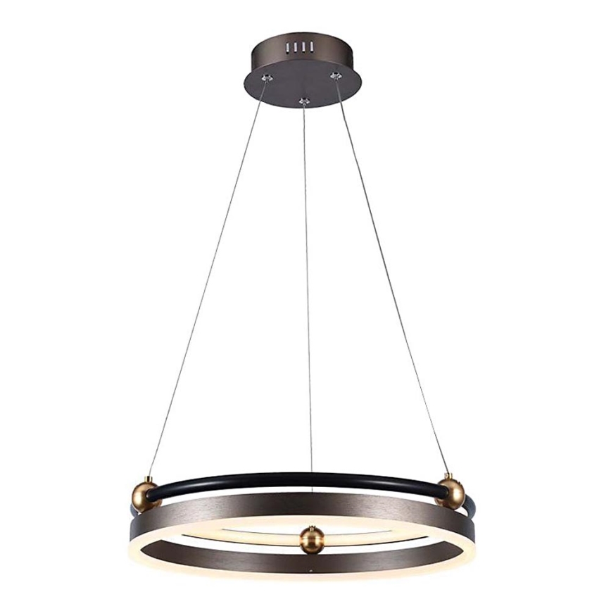 LED luster na sajli LED/20W/230V 3000K pr. 42 cm braon