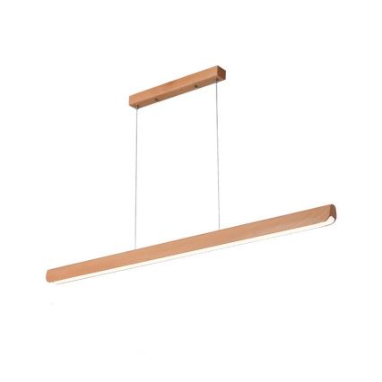 LED luster na sajli LED/22W/230V 4000K 120 cm bukva/masivno drvo