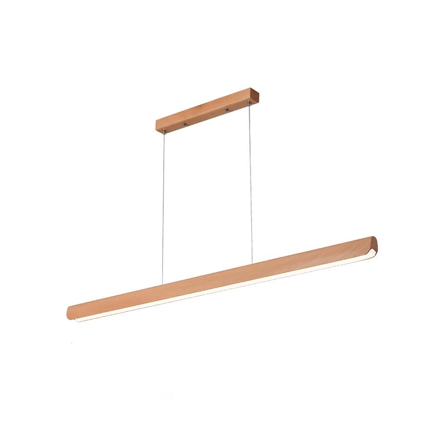 LED luster na sajli LED/22W/230V 4000K 120 cm bukva/masivno drvo