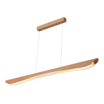 LED luster na sajli LED/22W/230V 4000K 120 cm bukva/masivno drvo