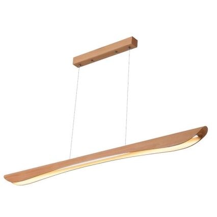 LED luster na sajli LED/22W/230V 4000K 120 cm bukva/masivno drvo