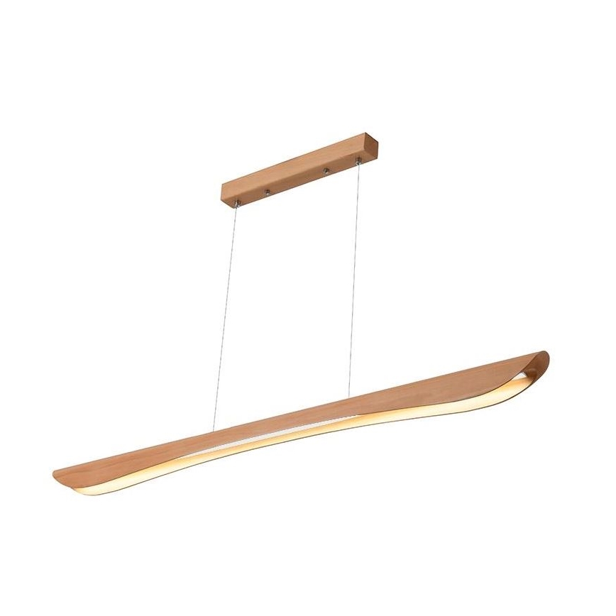 LED luster na sajli LED/22W/230V 4000K 120 cm bukva/masivno drvo