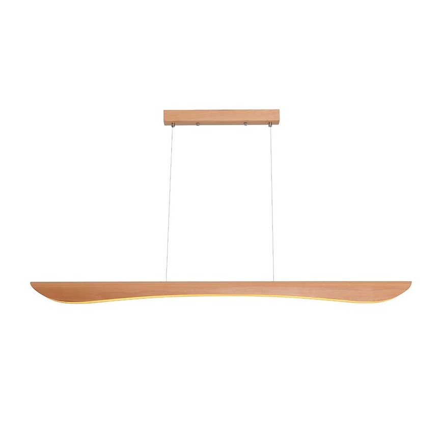 LED luster na sajli LED/22W/230V 4000K 120 cm bukva/masivno drvo