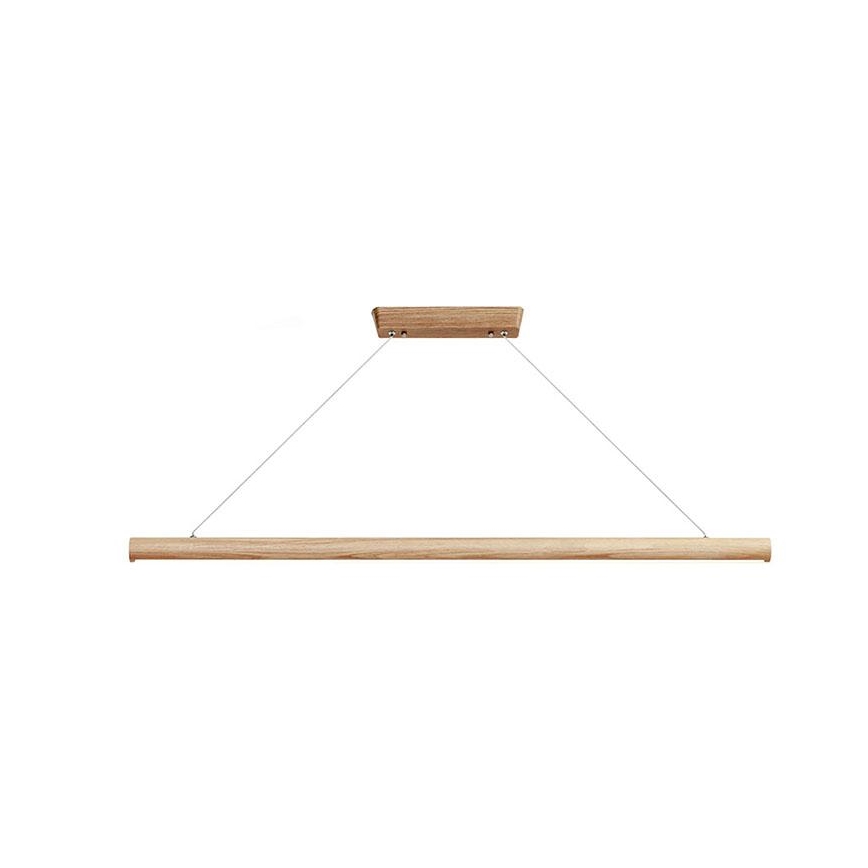 LED luster na sajli LED/22W/230V 4000K 120 cm jasen/masivno drvo