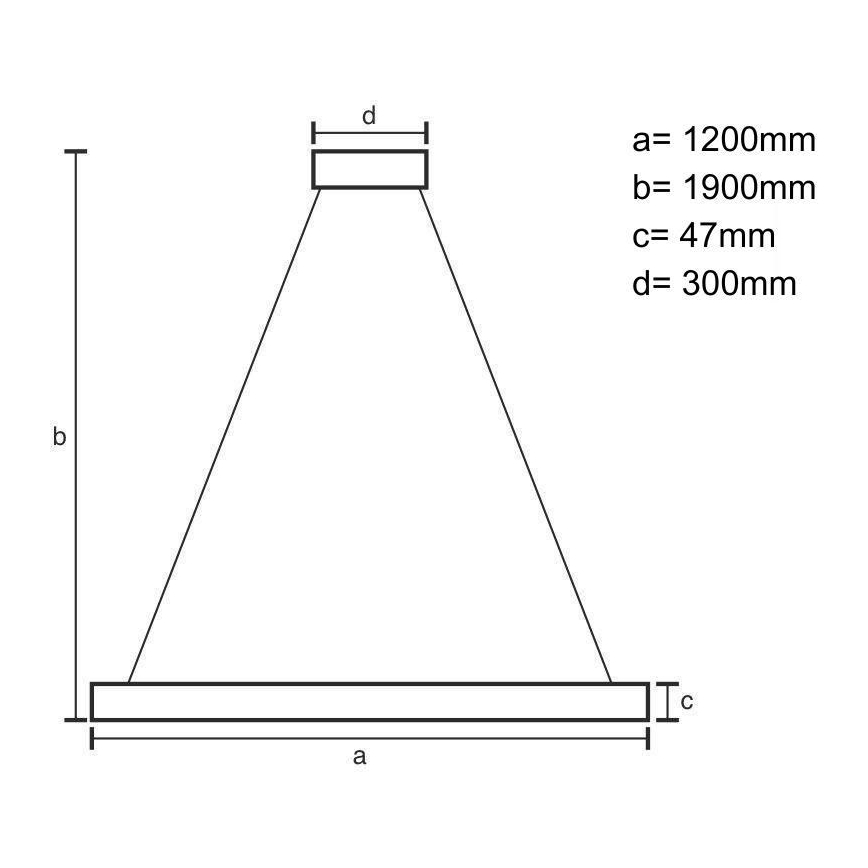 LED luster na sajli LED/22W/230V 4000K 120 cm jasen/masivno drvo