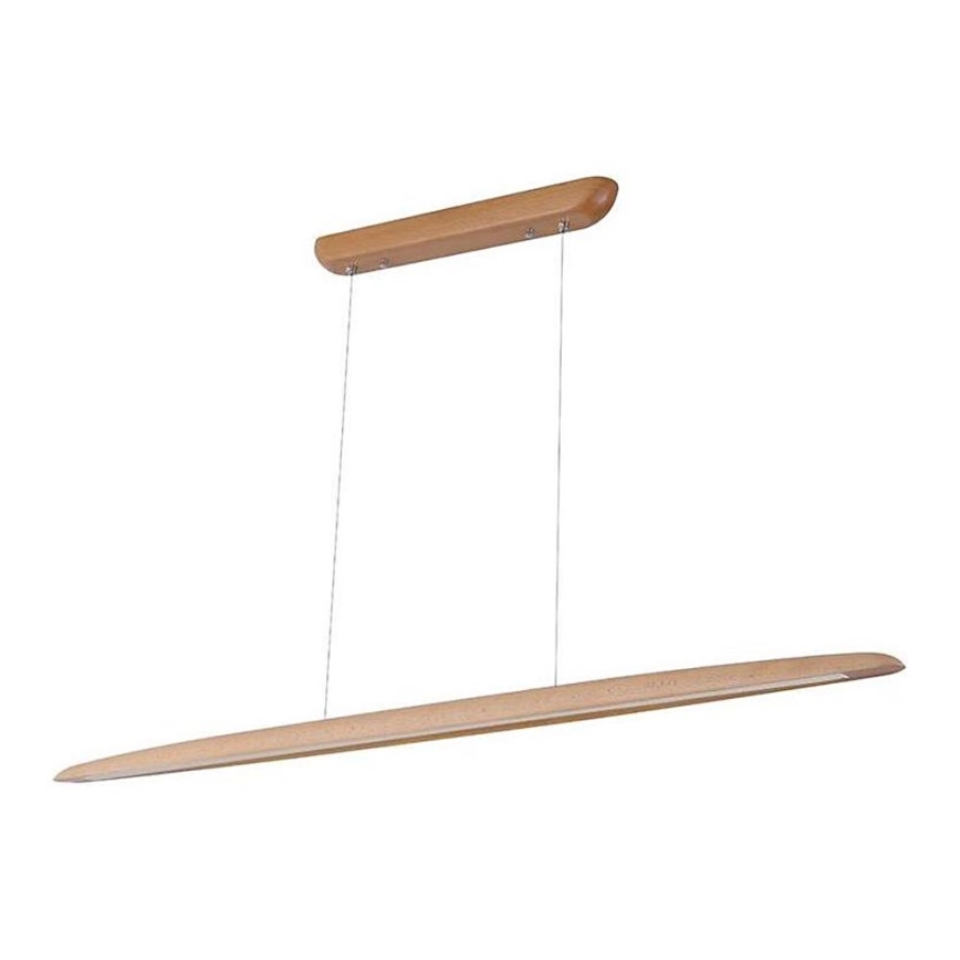 LED luster na sajli LED/22W/230V 4000K 130 cm bukva/masivno drvo