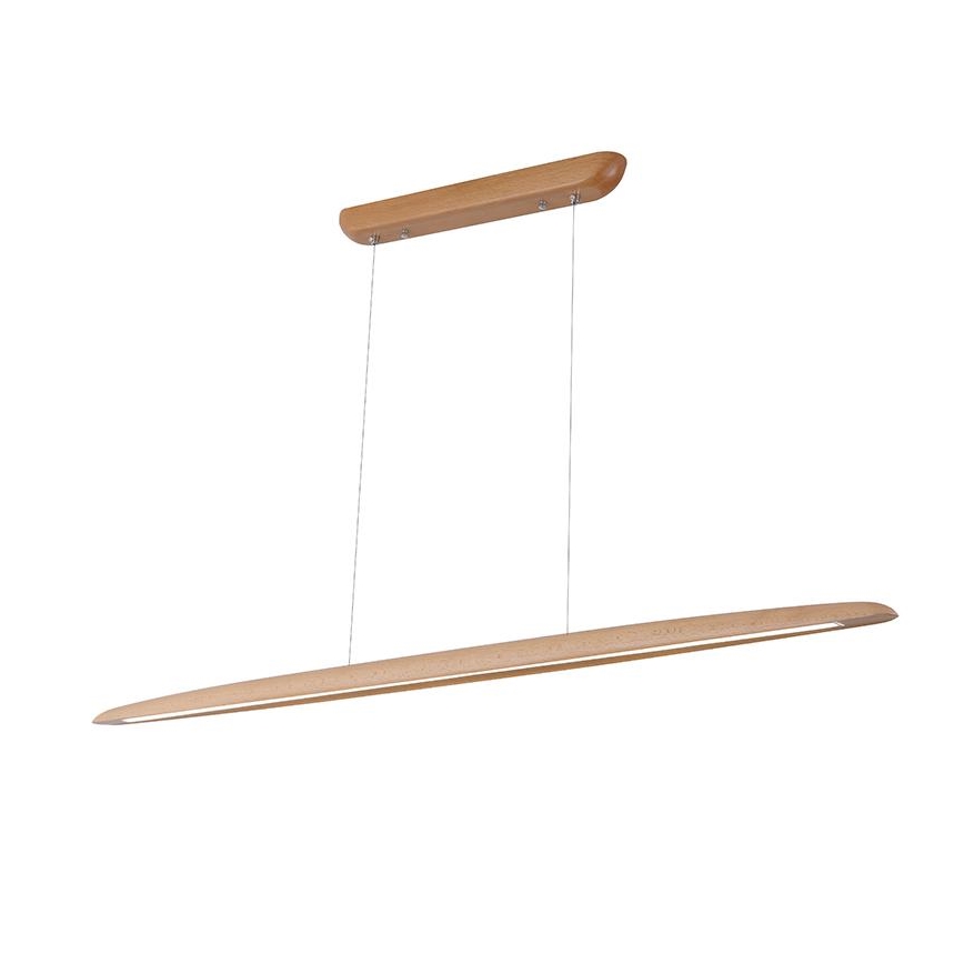 LED luster na sajli LED/22W/230V 4000K 130 cm bukva/masivno drvo