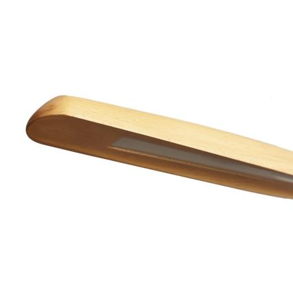 LED luster na sajli LED/22W/230V 4000K 130 cm bukva/masivno drvo