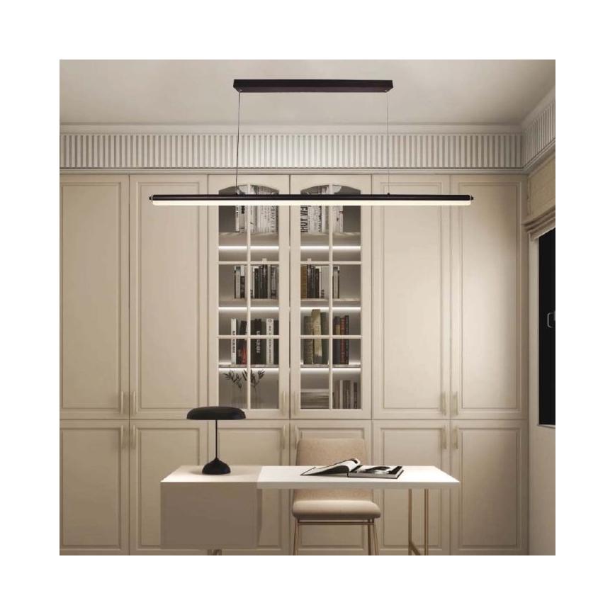 LED luster na sajli LED/23W/230V 4000K 120 cm crno