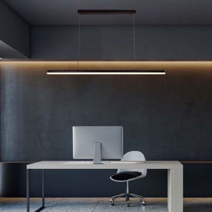 LED luster na sajli LED/23W/230V 4000K 120 cm crno
