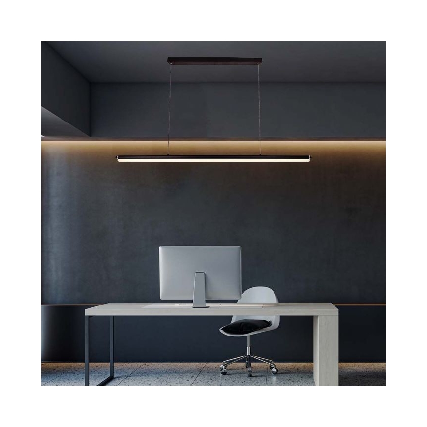 LED luster na sajli LED/23W/230V 4000K 120 cm crno