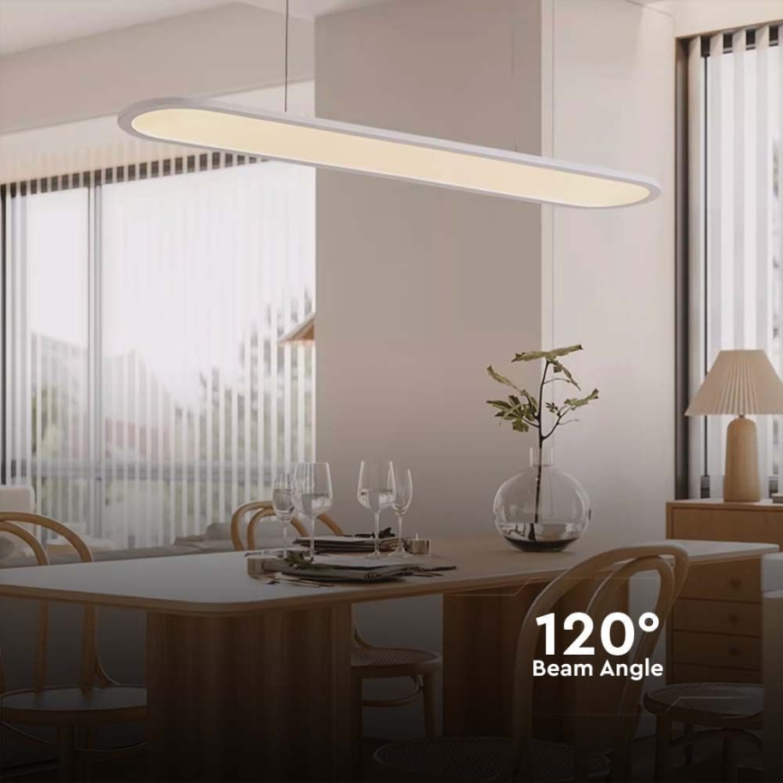 LED luster na sajli LED/24W/230V 3000K bela