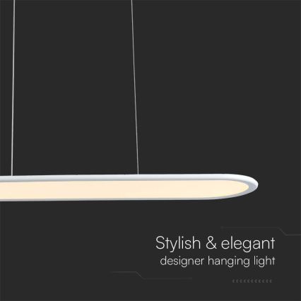 LED luster na sajli LED/24W/230V 3000K bela