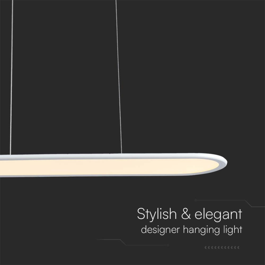 LED luster na sajli LED/24W/230V 3000K bela