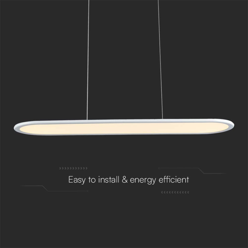 LED luster na sajli LED/24W/230V 3000K bela
