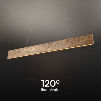 LED luster na sajli LED/24W/230V 3000K braon