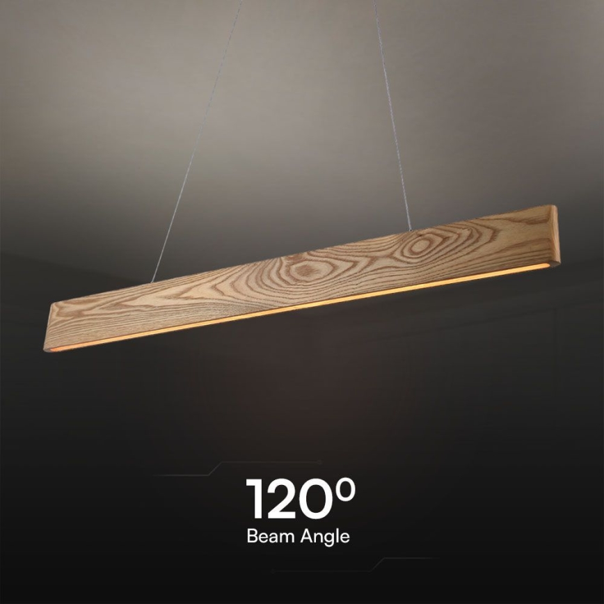 LED luster na sajli LED/24W/230V 3000K braon