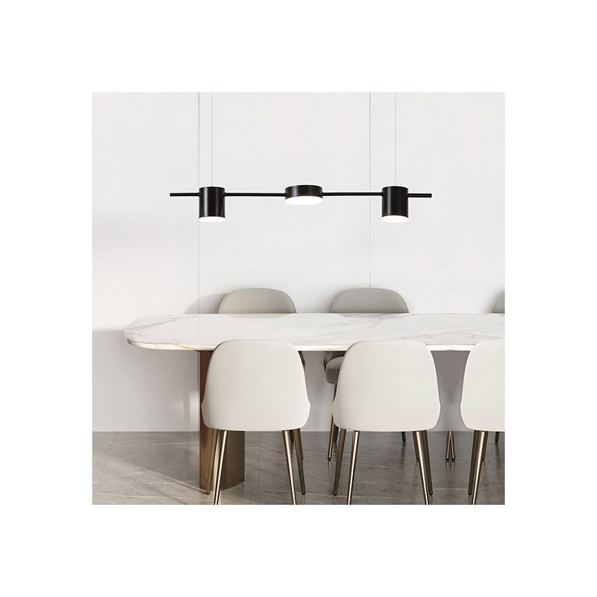 LED luster na sajli LED/24W/230V 3000K crno