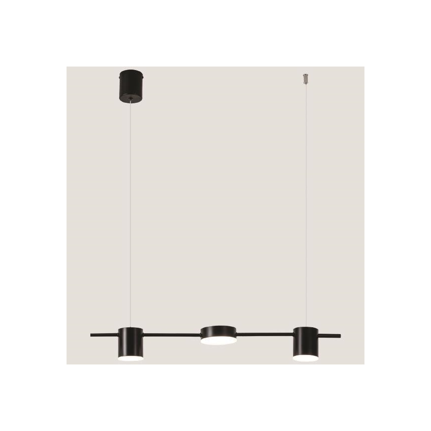 LED luster na sajli LED/24W/230V 3000K crno