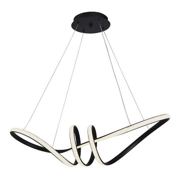 LED luster na sajli LED/24W/230V 3000K crno