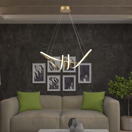 LED luster na sajli LED/24W/230V 3000K zlatna