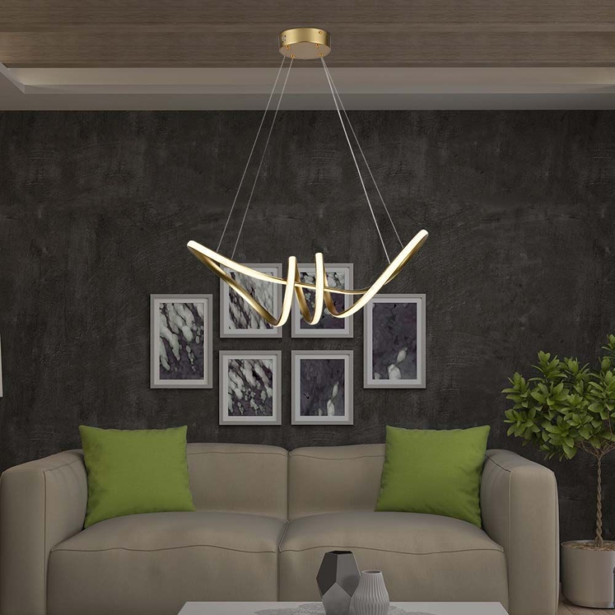 LED luster na sajli LED/24W/230V 3000K zlatna