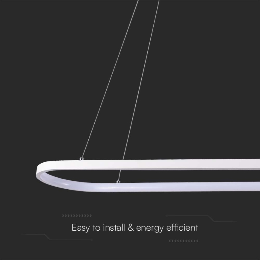 LED luster na sajli LED/24W/230V 4000K bela