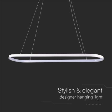 LED luster na sajli LED/24W/230V 4000K bela