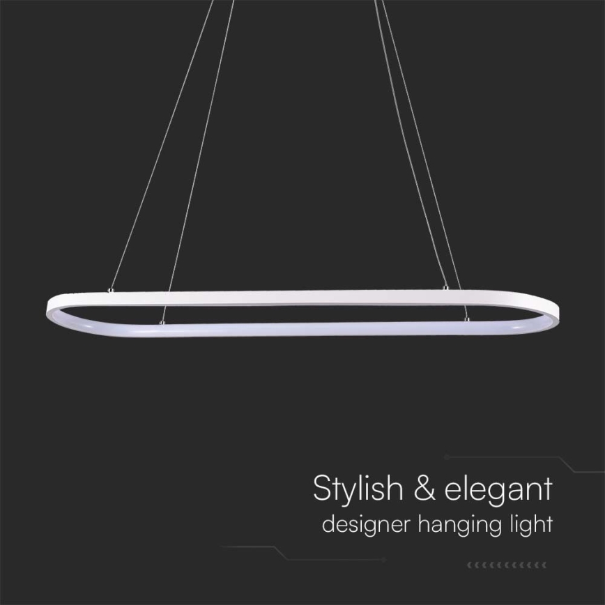 LED luster na sajli LED/24W/230V 4000K bela