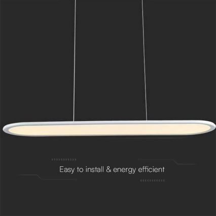 LED luster na sajli LED/24W/230V 4000K bela