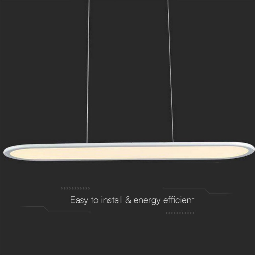 LED luster na sajli LED/24W/230V 4000K bela