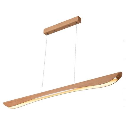 LED luster na sajli LED/26W/230V 4000K 150 cm bukva/masivno drvo