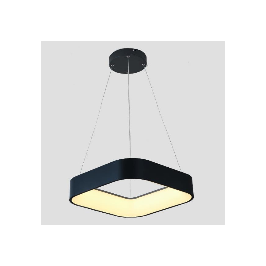 LED luster na sajli LED/30W/230V 3000K 45x45 cm crno
