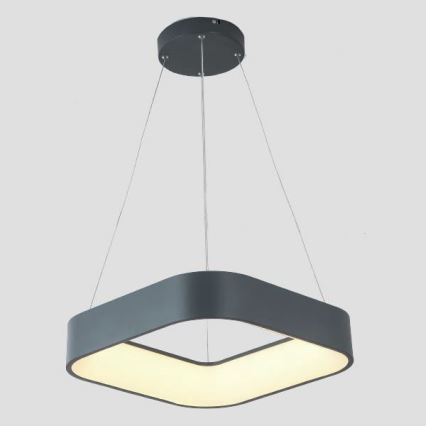 LED luster na sajli LED/30W/230V 3000K 45x45 cm sivo