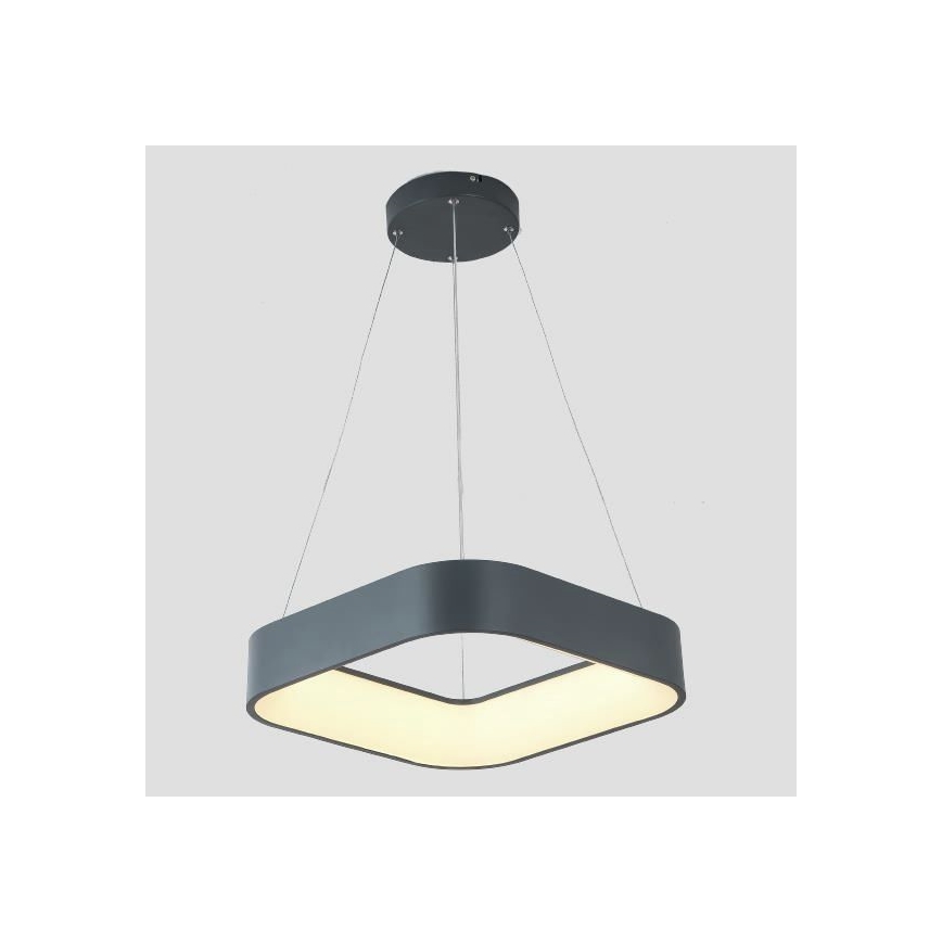 LED luster na sajli LED/30W/230V 3000K 45x45 cm sivo