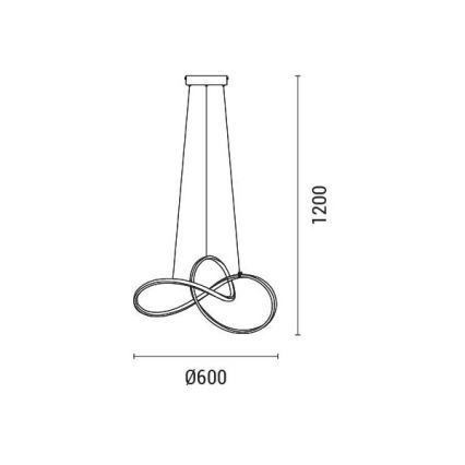 LED luster na sajli LED/30W/230V 3000K