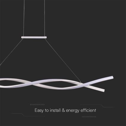 LED luster na sajli LED/30W/230V 4000K bela